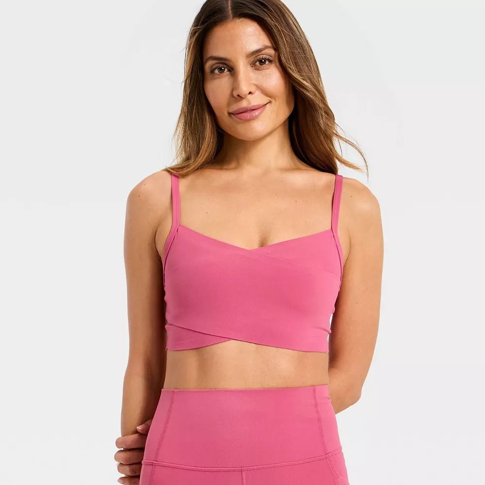 Women's Everyday Soft Light Support Crossover Bra - All In Motion Pink XXL